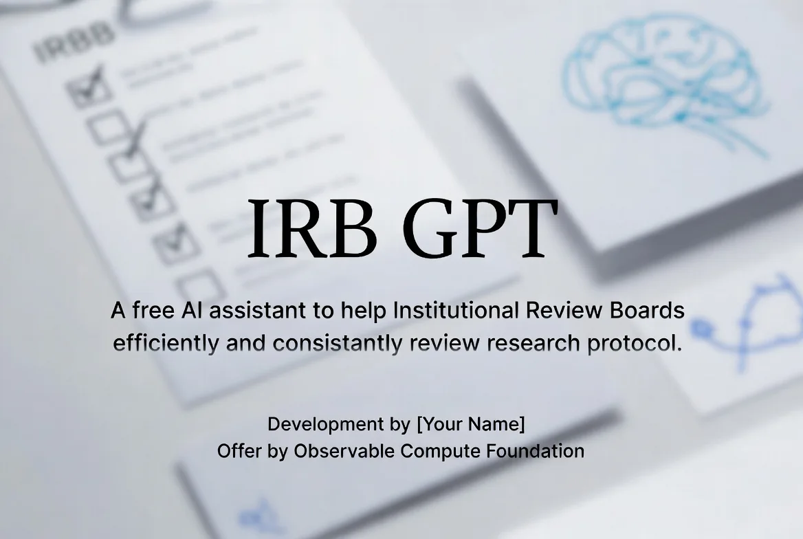 IRB GPT protocol checklist — AI-assisted IRB review for research compliance